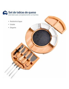 Set tabla para queso Bluelander de madera