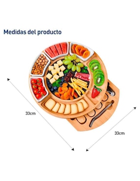 Set tabla para queso Bluelander de madera