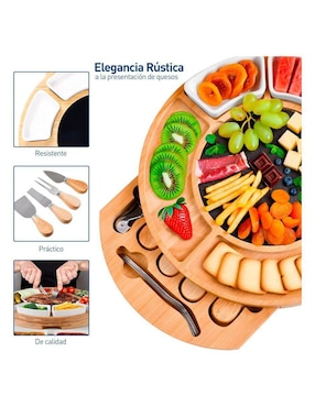 Set tabla para queso Bluelander de madera
