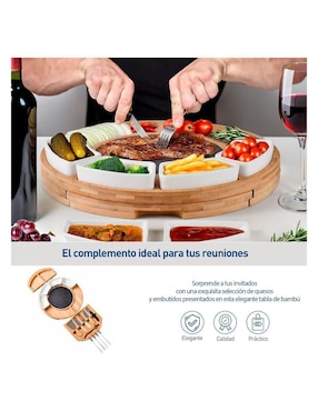 Set tabla para queso Bluelander de madera