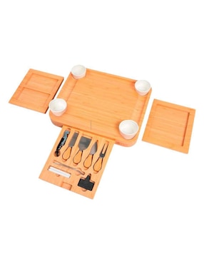 Set tabla para queso Bluelander de madera