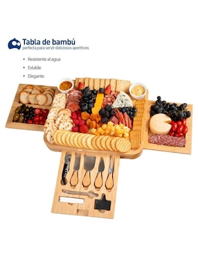 Set tabla para queso Bluelander de madera