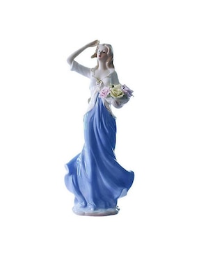 Figura Decorativa De Mujer Ventdepot De Porcelana