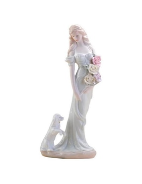 Figura Decorativa De Mujer Ventdepot De Porcelana