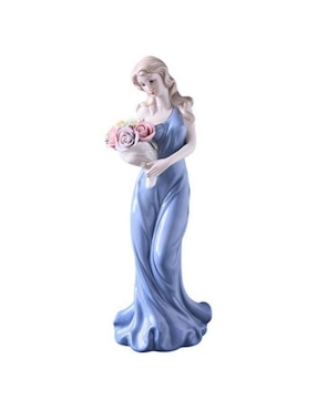 Figura Decorativa De Mujer Ventdepot De Porcelana