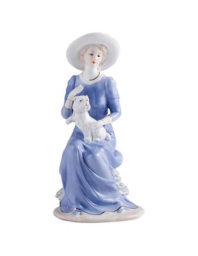 Figura Decorativa De Mujer Ventdepot De Porcelana