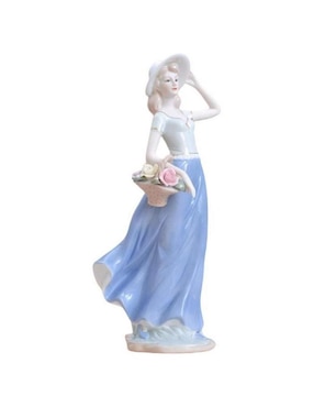 Figura Decorativa De Mujer Ventdepot De Porcelana