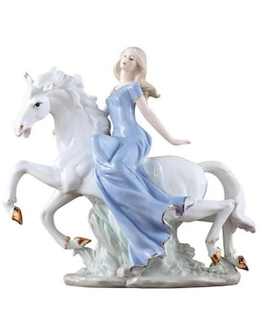 Figura Decorativa De Mujer Ventdepot De Porcelana