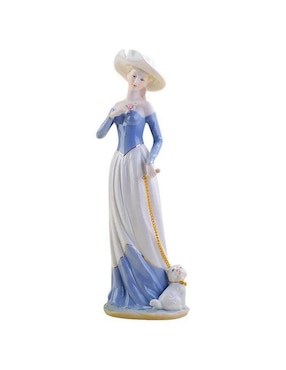 Figura Decorativa De Mujer Ventdepot De Porcelana