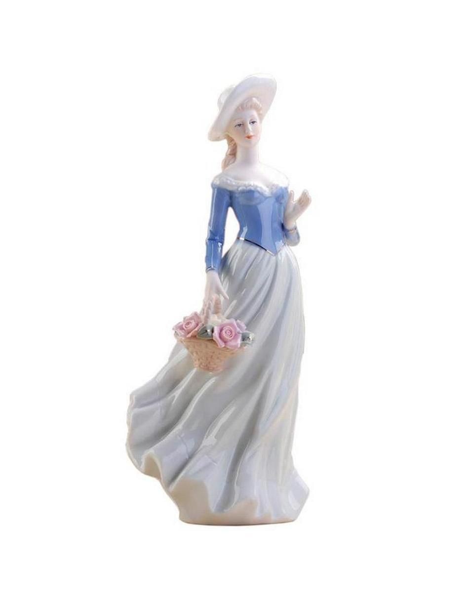 Figura decorativa de mujer de porcelana Figura decorativa de mujer de porcelana